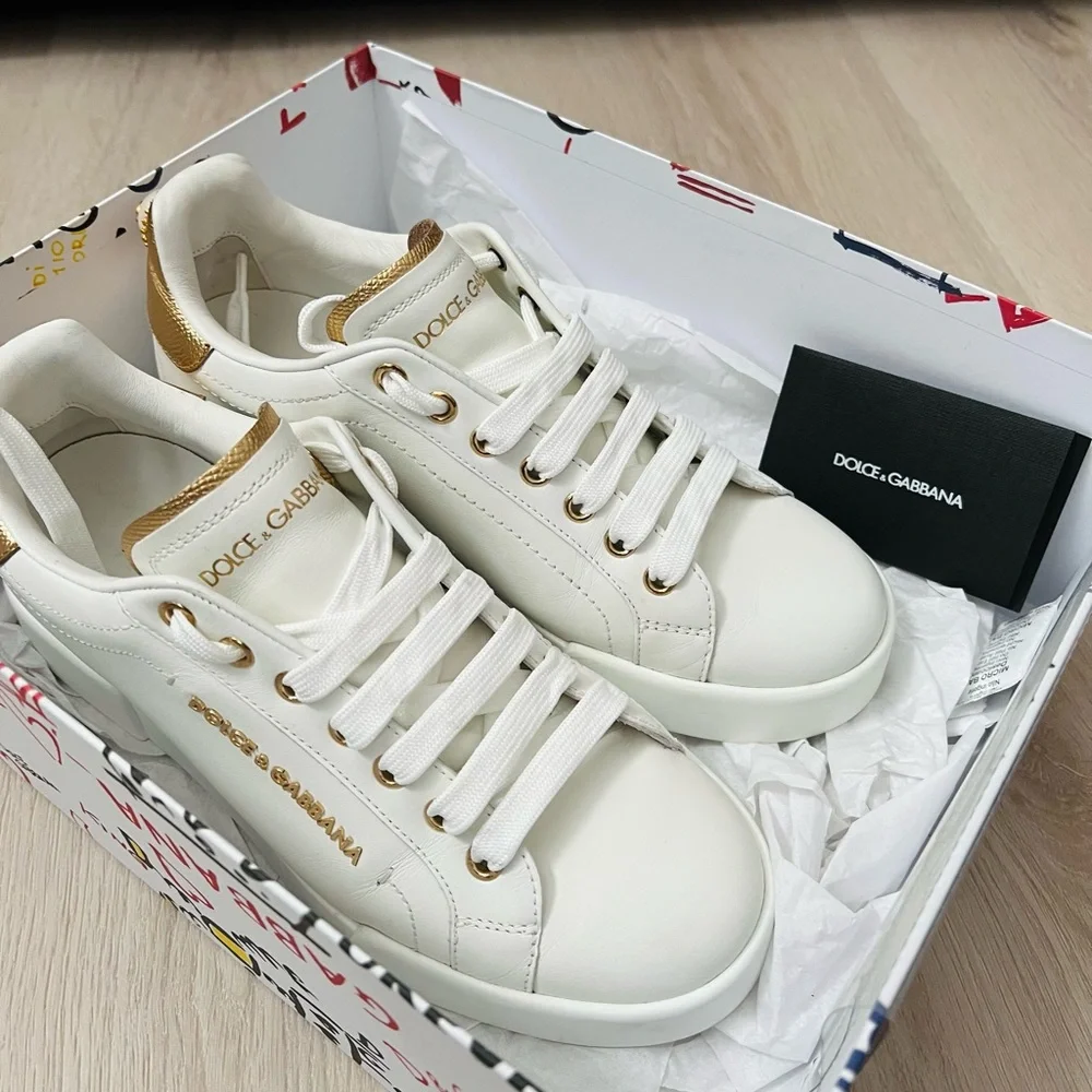 Dolce & Gabbana Portofino Sneakers white gold pearl - Picture 10 of 12